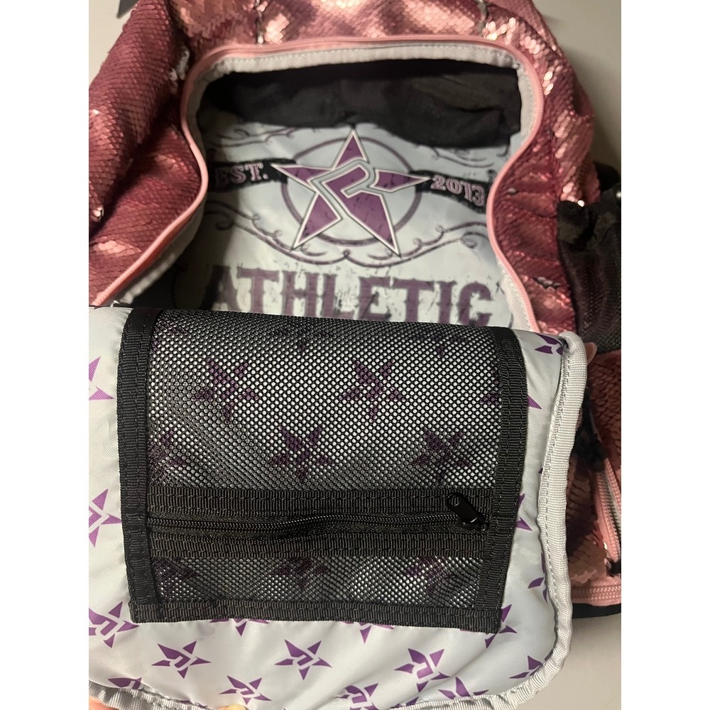Rebel Athletic Dream Bag Smokey Rose Sequin Cheer Backpack Pink NEW MSRP $138 - Picture 5 of 16